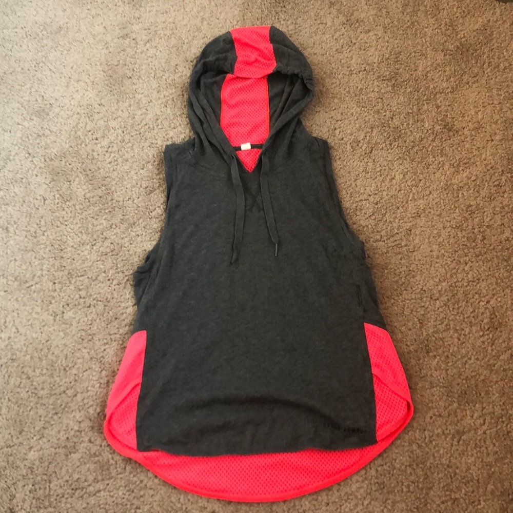 Under Armour tank with hood and mesh back. XS